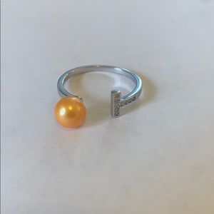 💜 Cultured pearl ring NWOT